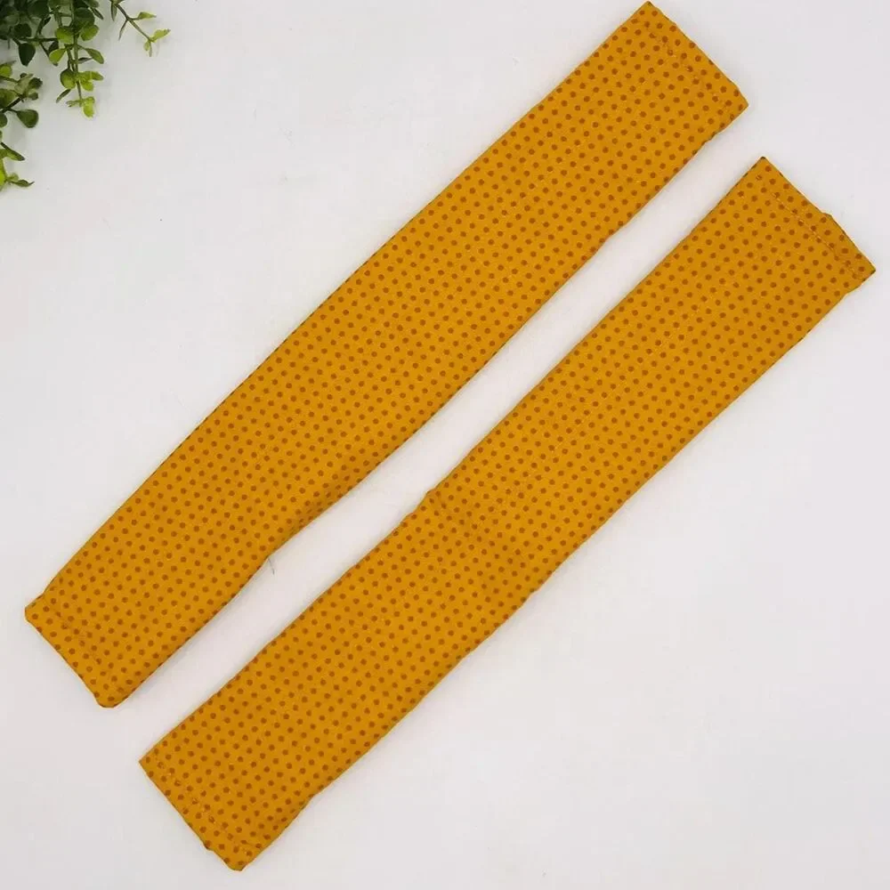 Set of 2 Refrigerator Door Handle Covers, Burnt Orange Dots 14x5 Inches